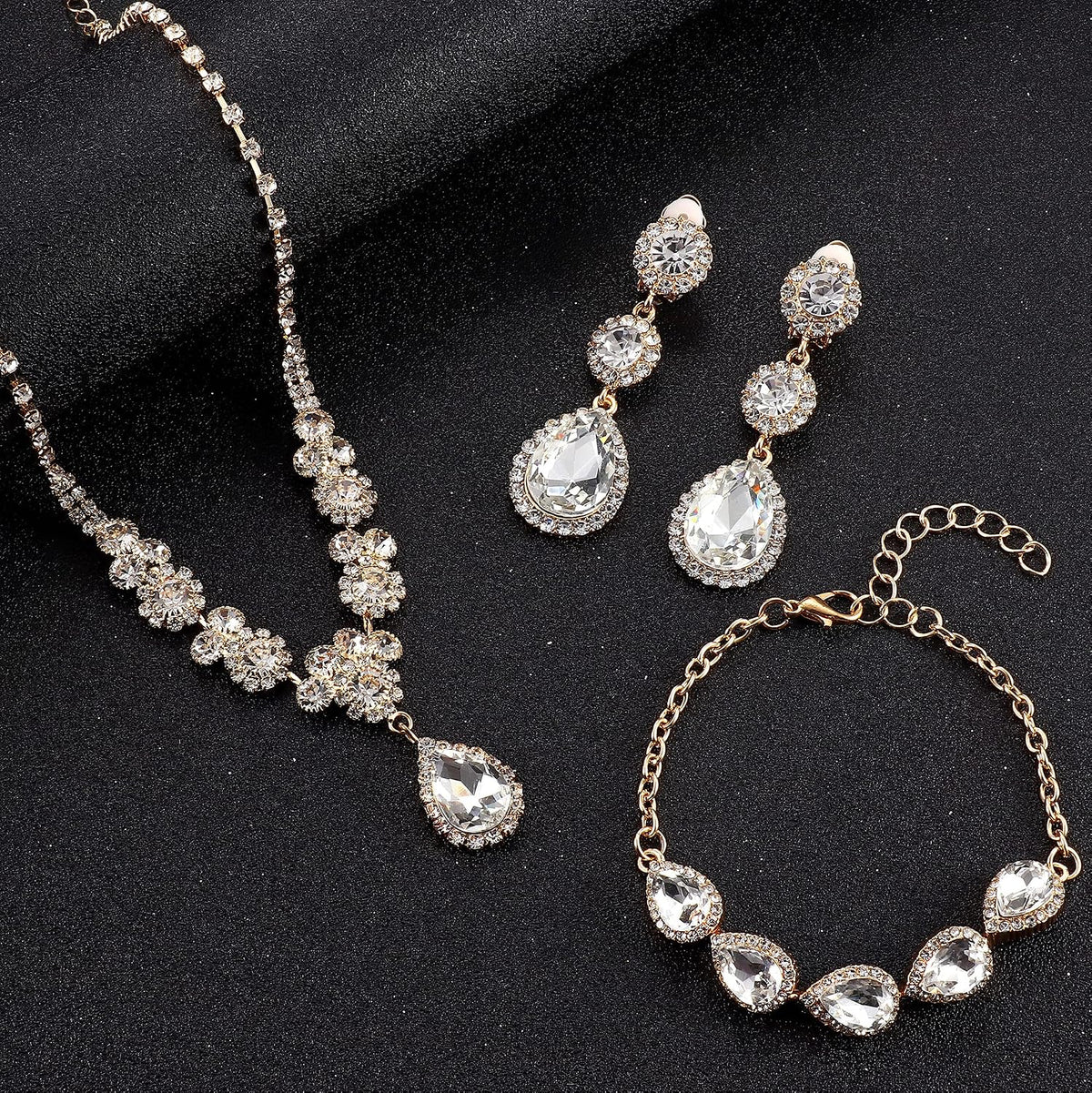 Rhinestone Wedding Jewelry Sets for Brides, Brides Bridesmaid Sets