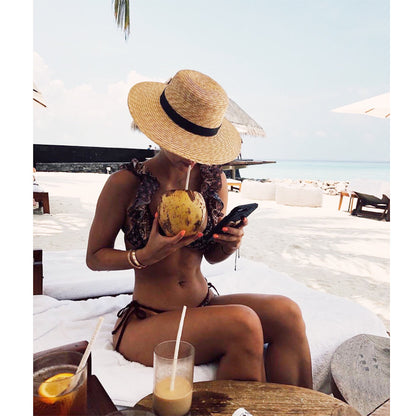 Seaside Wide-Brim Straw Hat — product view 7