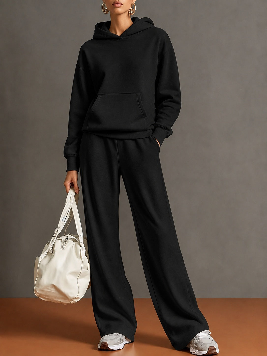 Hoodie & Wide-Leg Pants Set — product view 9